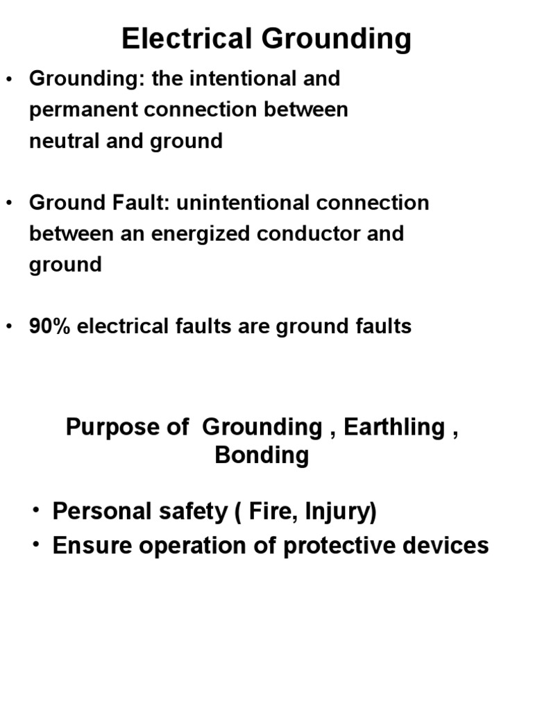 Basics of Electrical Grounding Earthing and Bonding Power (Physics