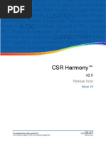 CSR Harmony 2.0 Software Release Note