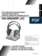 JVC HA-W600RF Headphones User Manual