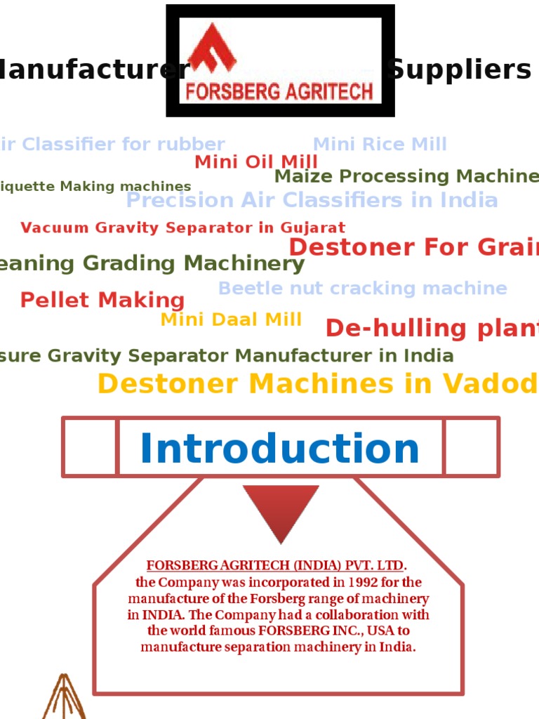 Destoner Machines by Forsberg Agritech | PDF | Machines | Legume
