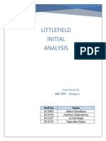 Littlefield Initial Analysis - Group 1