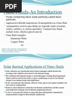 Seminar on nano fluid based solar thermal systems