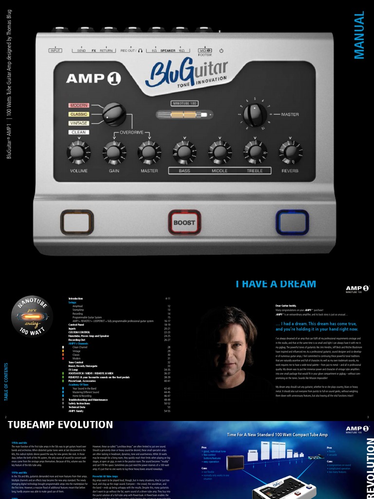 Amp1 Manual Complete English | PDF | Amplifier | Vacuum Tube