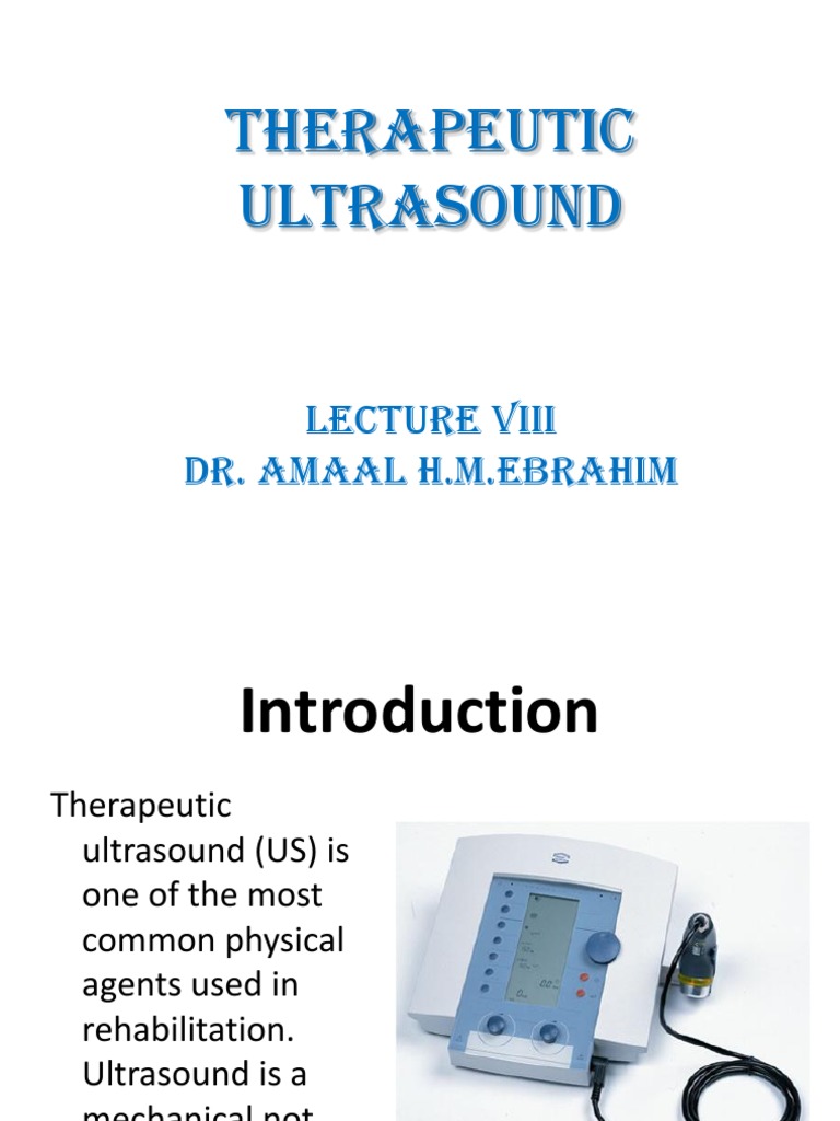 Therapeutic Ultrasound PDF | PDF | Ultrasound | Piezoelectricity