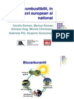 Biocombustibilii, in Context European - Biofuels, in The European Context