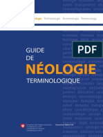Guide de Néologie Terminologique