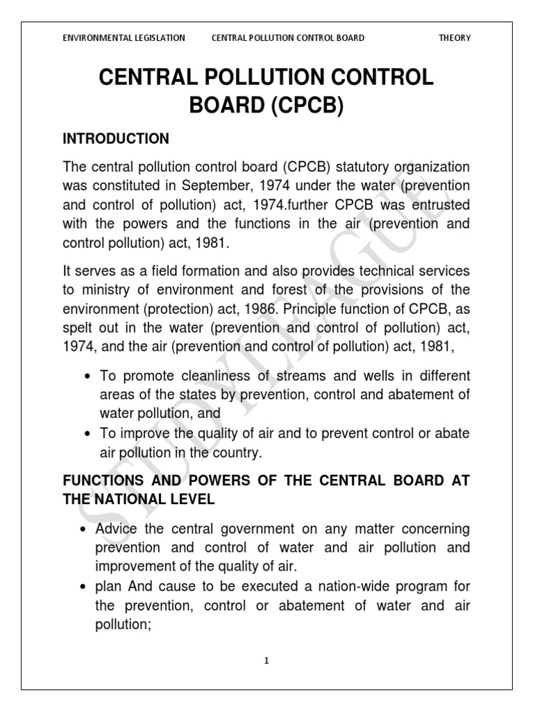 Central Pollution Control Board