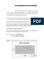 Aplicacion de Las Derivadas en La Economia