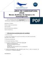 Formulario 2016 IFEA Bourses Andines