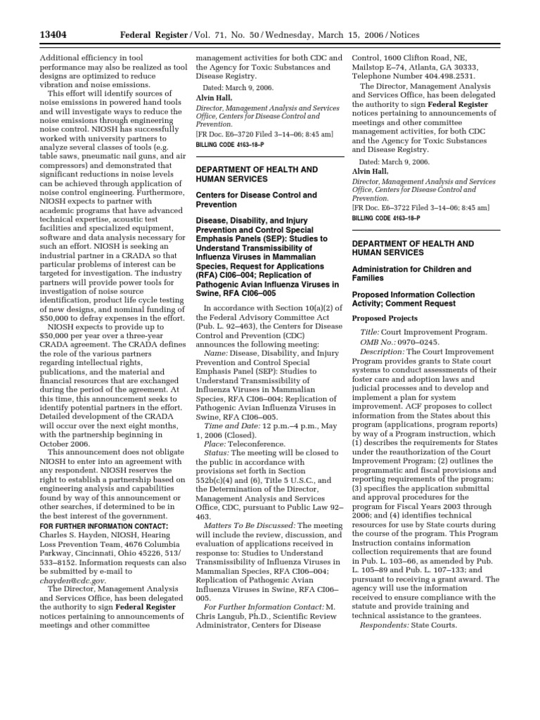 Federal Register / Vol. 71, No. 50 / Wednesday, March 15, 2006