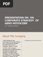 Presentation On On Corporate Strategy of Hero Motocorpby Sumanjit