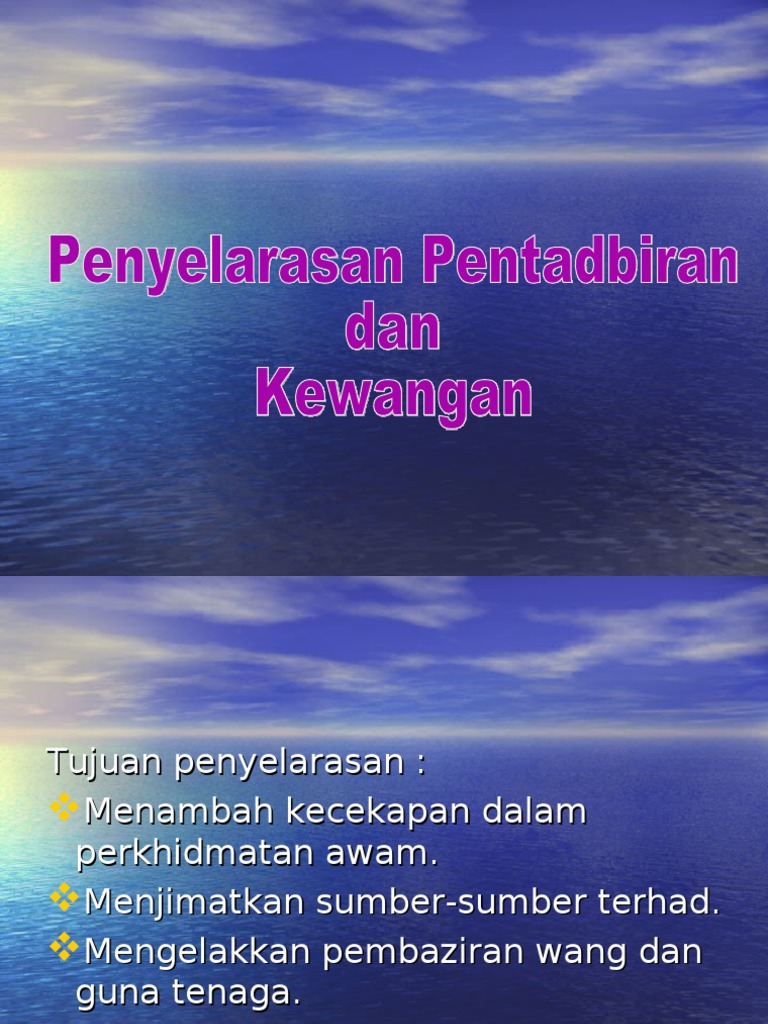 Penyelarasan Pentadbiran Pdf