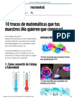 10 Trucos de Matemáticas Que Facilitarán Tus Clases