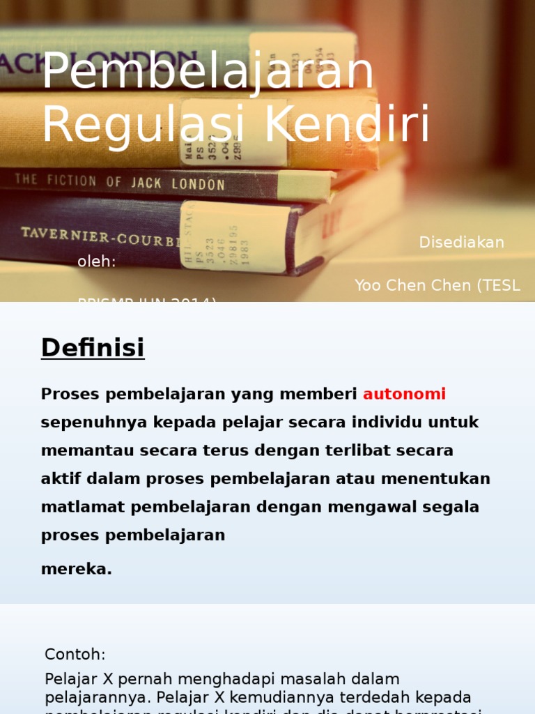 Pembelajaran Regulasi Kendiri Presentation Pdf