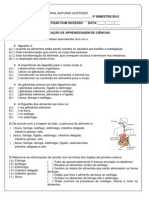 Avaliação III Bimestre de Ciências