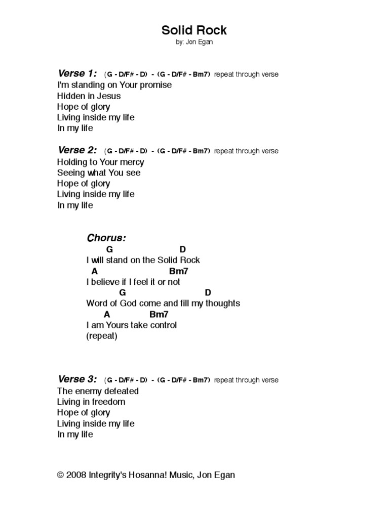 Solid Rock Verse 1