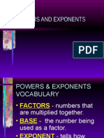 Powers and Exponents