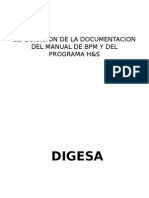 Elaboracion de La Documentacion Del Manual de Bpm Ph&s