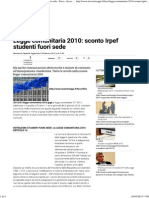 Sconto Irpef Studenti Fuori Sede - Fisco - Investireoggi.it