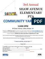 Shaw Avenue Elementary Pta Yard Sale 2014