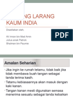 Pantang Larang Kaum India