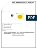 Avaliação Ciencias 2 Bimestre