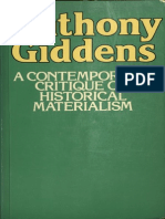 Anthony Giddens Introduction To A Contemporary Critique of Historical Materialism