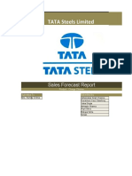 TATA Steels Sales Forecast