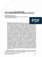 Fuentes Del Derecho en El Ordenamiento Juridico Italiano