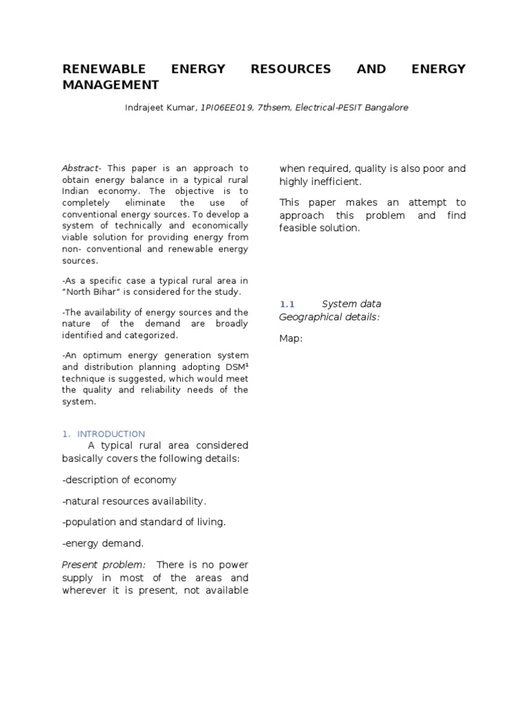 Renewable Energy Solutions for Rural Bihar | PDF | Biogas | Sugarcane