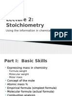 Lecture 2 Stoichiometry