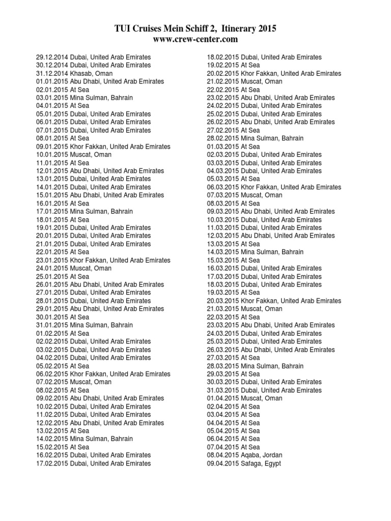 Mein Schiff 2 34898 United Arab Emirates Cruise Ship