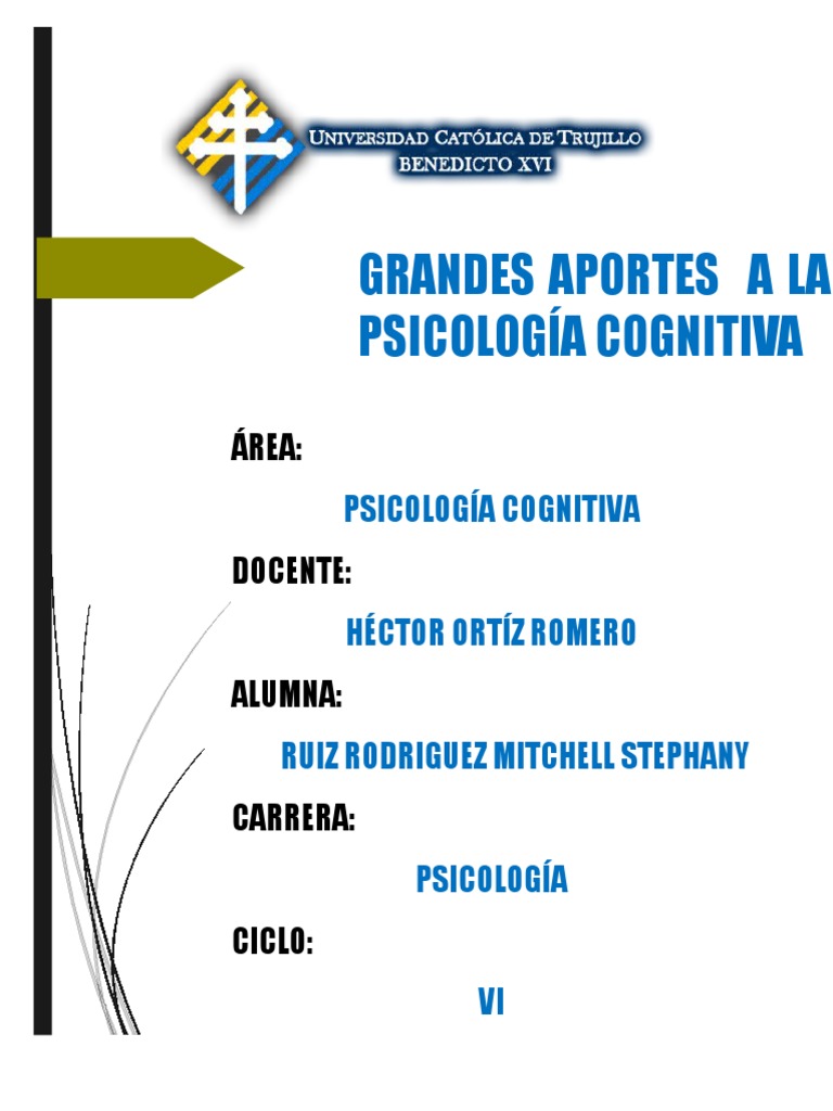 Aportes a La Psicología Cognitiva Memoria Aprendizaje