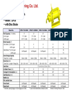 Billboard Engineering Co. LTD.: Specification For Air Winch Model: Dp38 With Disc Brake