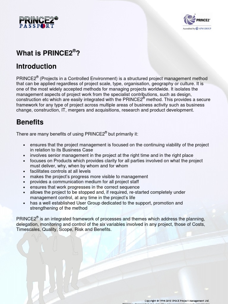 PRINCE2 Primer - Introduction To PRINCE2 | PDF | Project Management ...