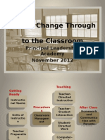Seeing Change Through To The Classroom: Principal Leadership Academy November 2012