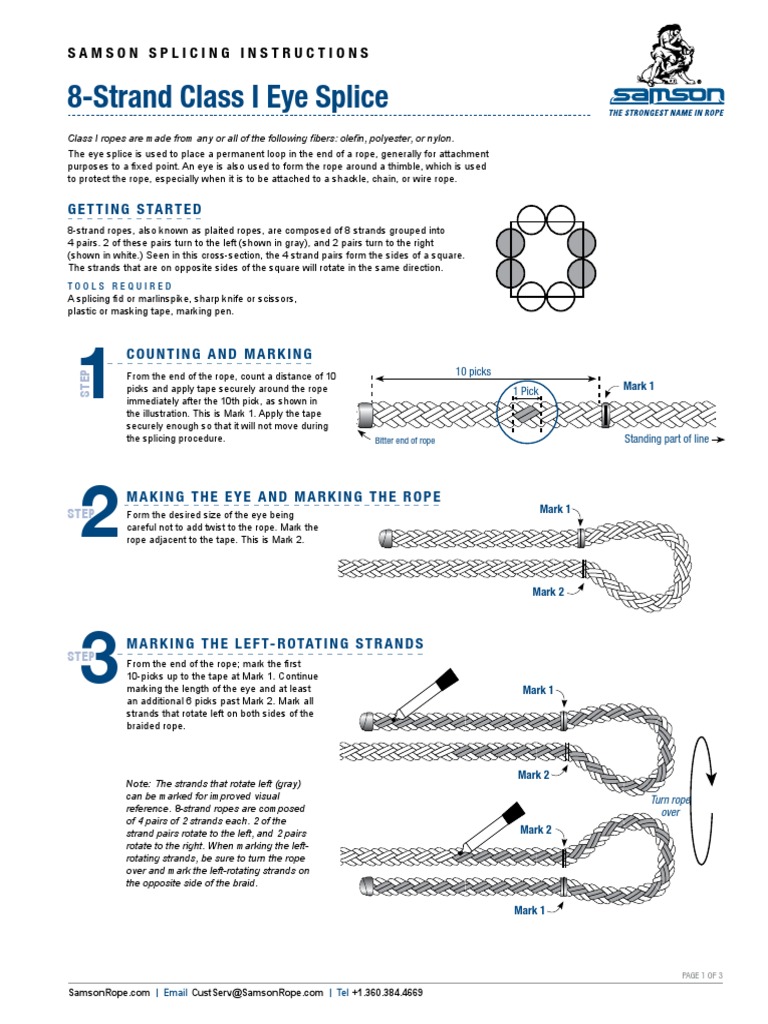 8Strand C1 Eye Splice Rope Ropework