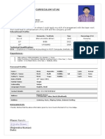 Curriculum Vitae: Rajendra Kumar