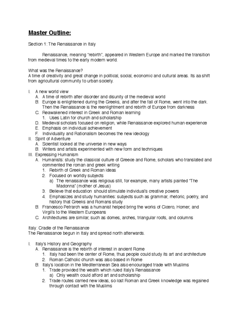 Renaissance outline image