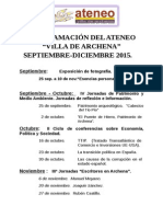 Ateneo 2015. Avance de Programa Sept - Dic.