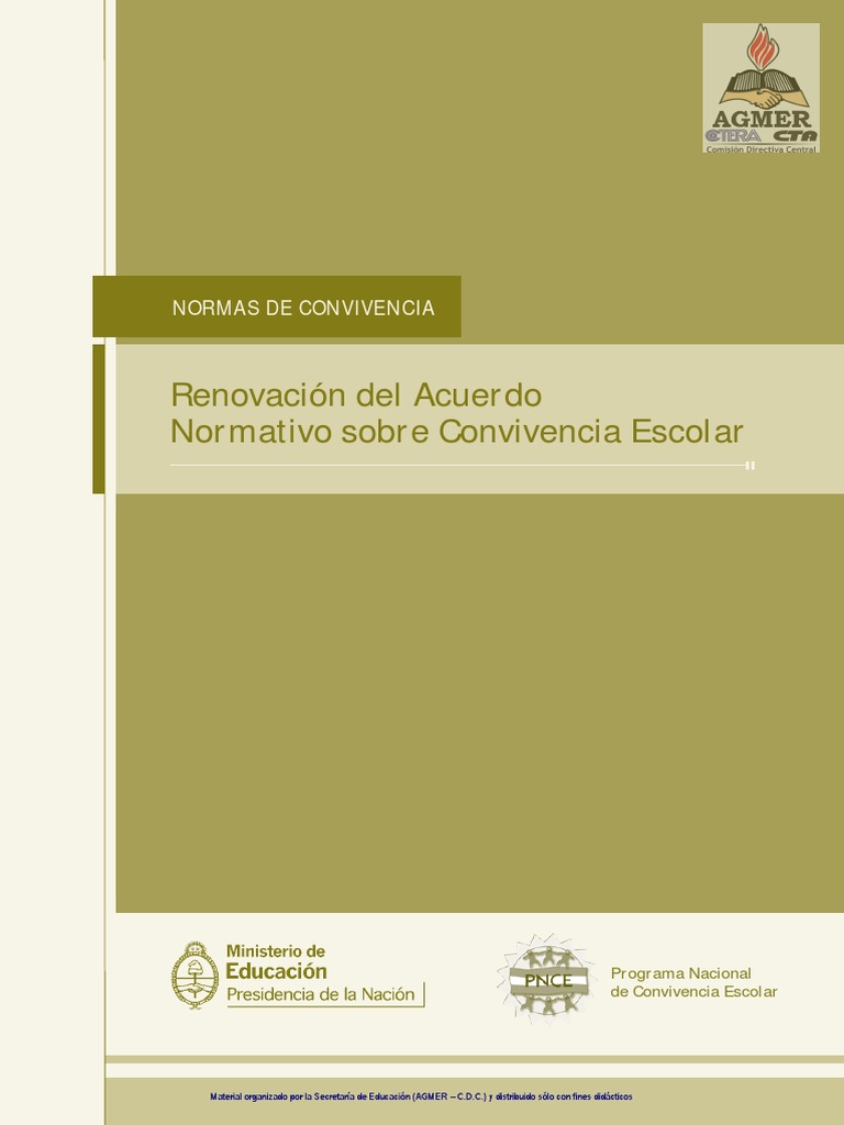 Acuerdo Escolar de Convivencia 2023 | PDF | Democracia | Ideologías ...