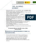 Normas para Manual Del Alumnado