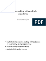 Multiobjective Decision Making Goal