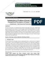 Optimization of Position of Strain Gauge Using Geometrical Parameter of Sensor’s Substrate