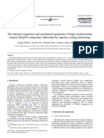 The thermal expansion and mechanical properties of high reinforcement content SiCp/Al composites fabricated by squeeze casting technology 