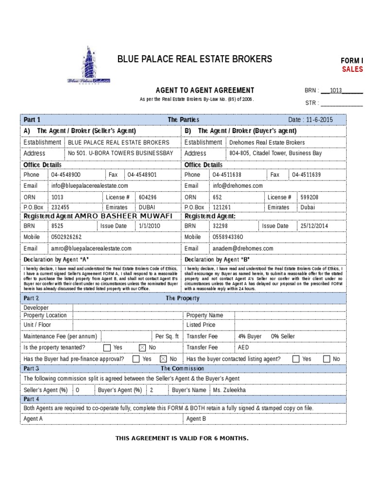 Seller Agent Form | PDF | Business | Finance & Money Management