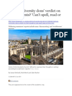 Oxford University Dons