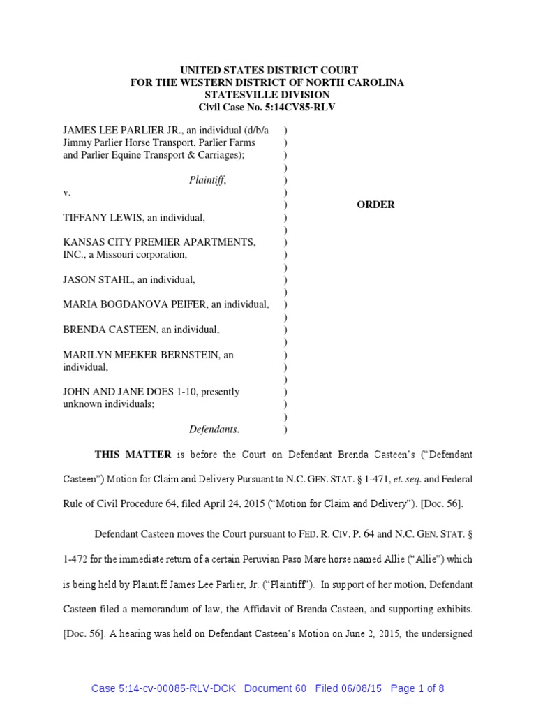 Brenda Casteen, Jimmy Parlier, Parlier Equine Transport North