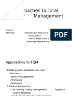 Approaches To Total Quality Management