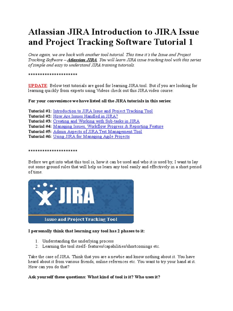 JIRA Tutorial for Testers: Issue Management | PDF | Scrum (Software ...